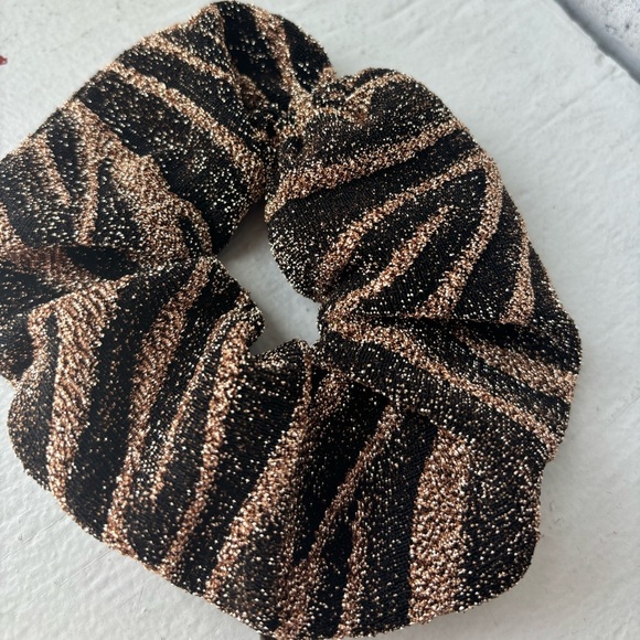 Metallic Zebra Print Scrunchie sku 1018 - Picture 1 of 4